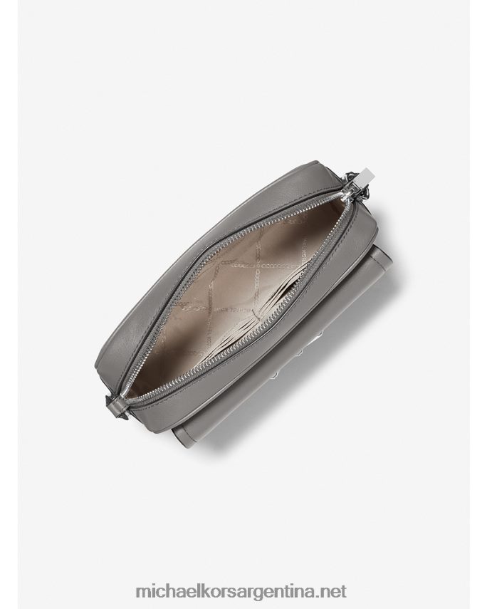 mujer cuero gris bolsa crossbody parker mediana de piel Michael Kors T46HB0671