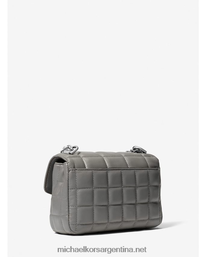 mujer cuero gris bolso de hombro soho pequeño de piel acolchada Michael Kors T46HB0765