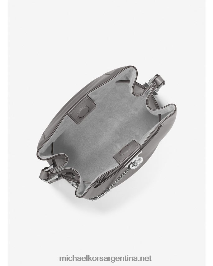 mujer cuero gris bolso messenger hamilton legacy mediano de piel Michael Kors T46HB0685