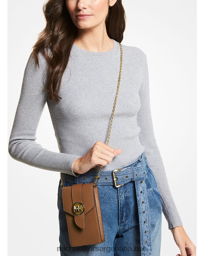 mujer equipaje bandolera pequeña para smartphone de piel saffiano Michael Kors T46HB01027