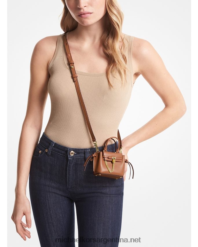 mujer equipaje bolsa crossbody hamilton Legacy de microcuero con cinturón Michael Kors T46HB0655