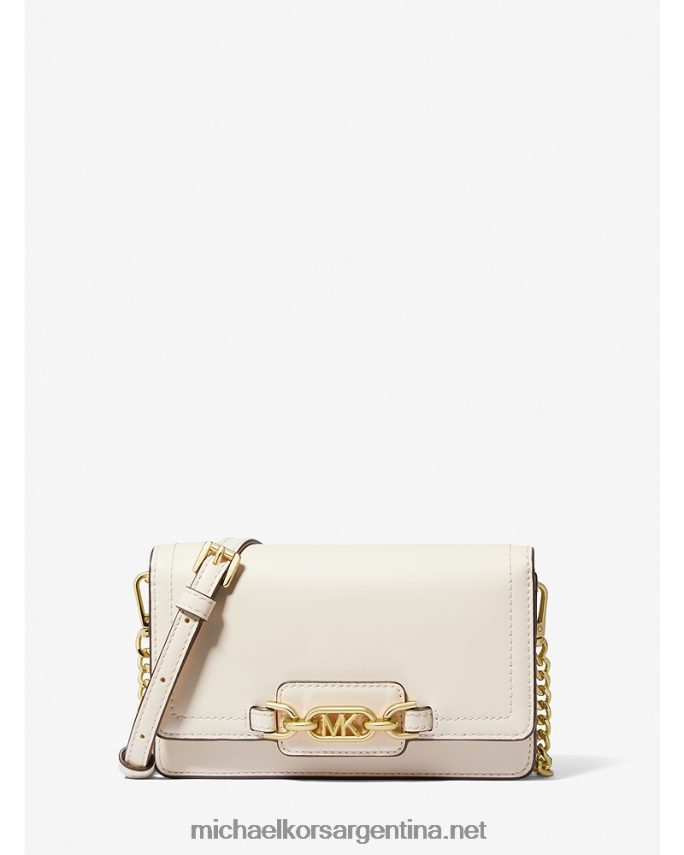 mujer es crema bolsa crossbody extrapequeña de piel jaspeada Michael Kors T46HB0917