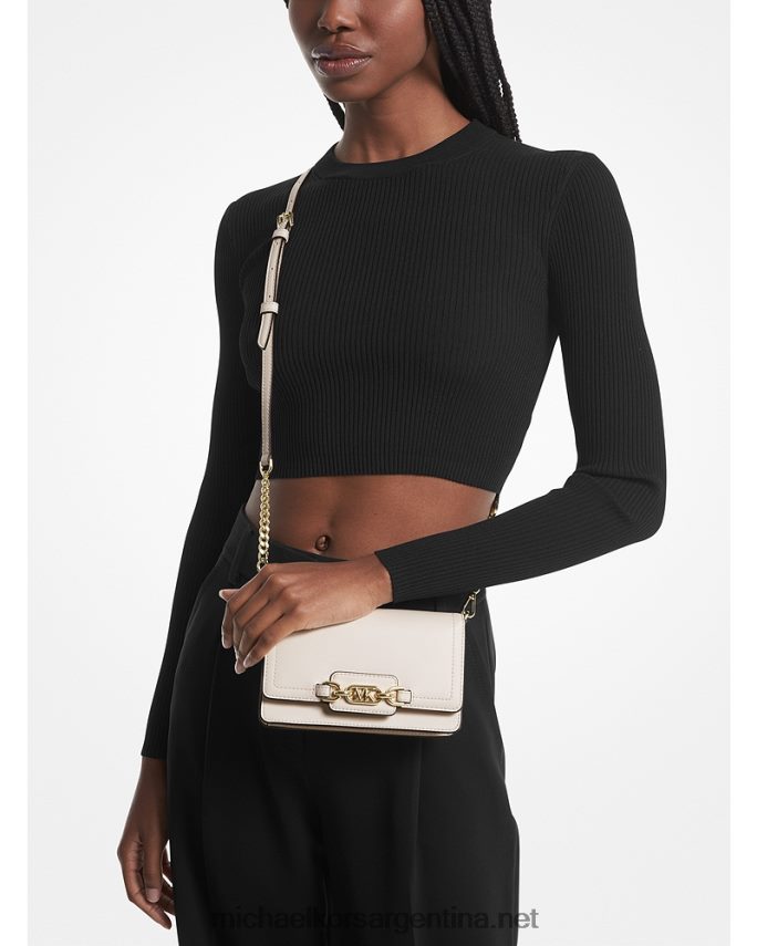 mujer es crema bolsa crossbody extrapequeña de piel jaspeada Michael Kors T46HB0917