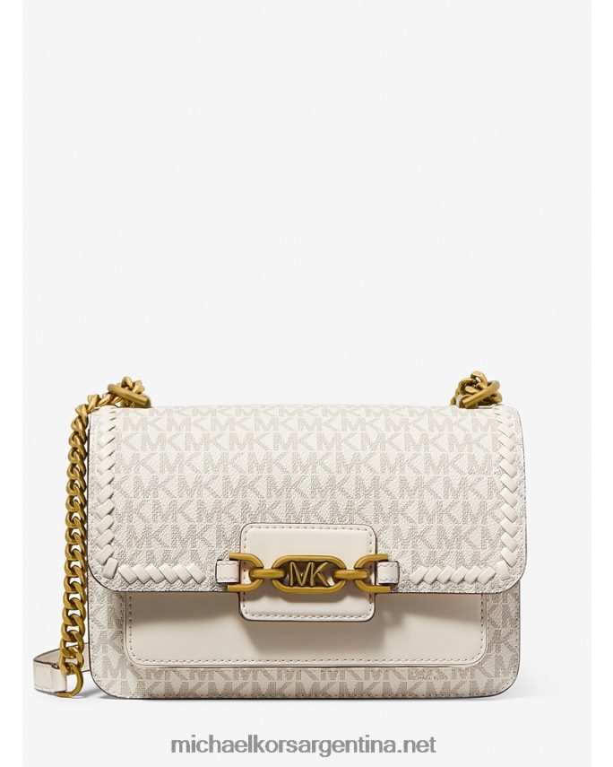 mujer furgoneta/crema bolso de hombro jaspeado con logo grande Michael Kors T46HB0895