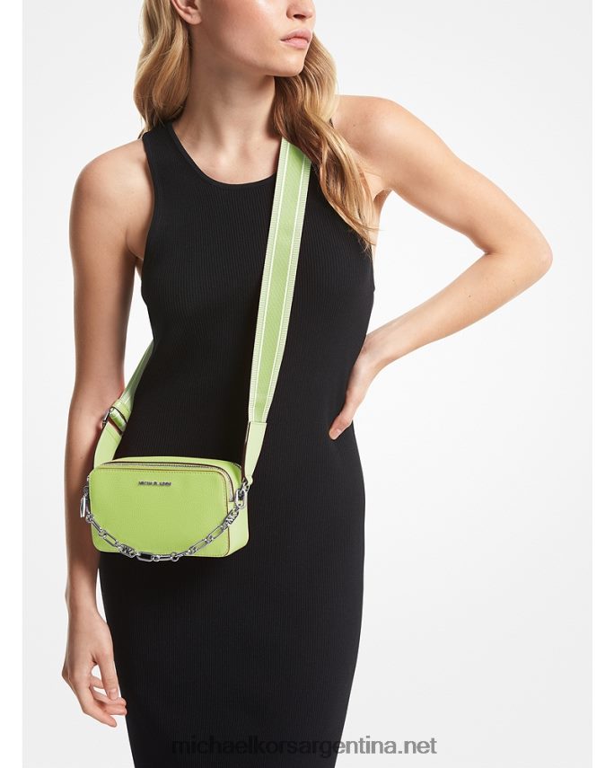 mujer limonada brt bolso cámara jet set pequeño de piel granulada con cremallera doble Michael Kors T46HB0743