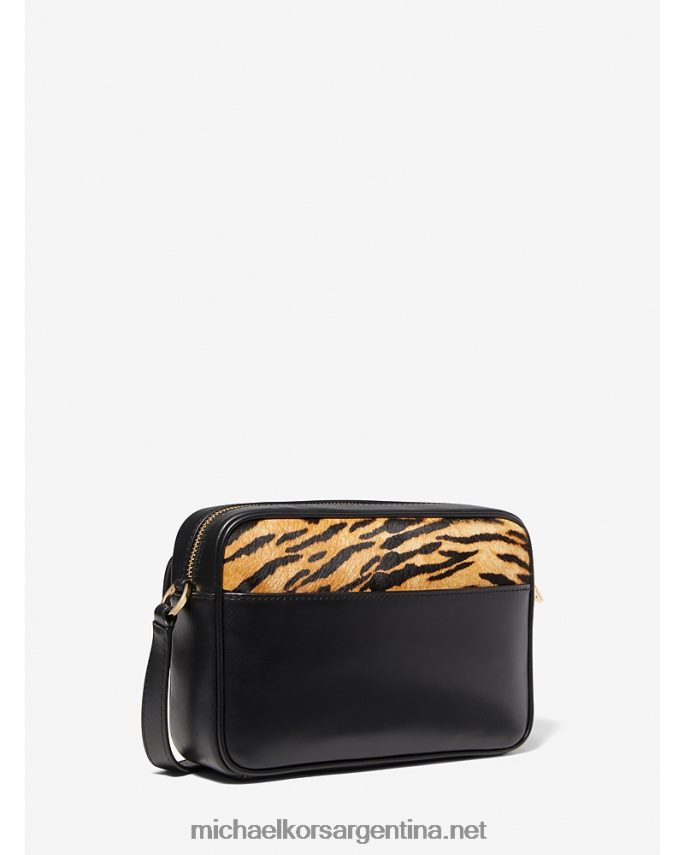 mujer maravilla bolsa crossbody parker mediana de pelo de becerro con estampado de tigre Michael Kors T46HB0689