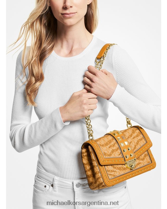 mujer maravilla bolso de hombro soho grande con estampado animal y logo Michael Kors T46HB0888