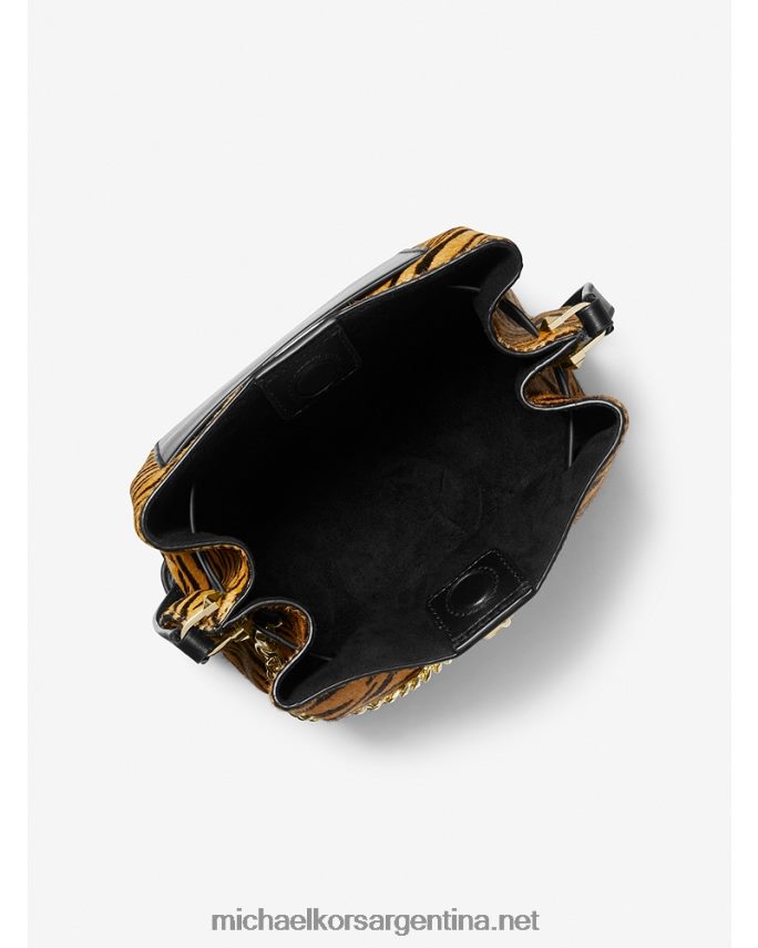 mujer maravilla bolso messenger hamilton legacy mediano con estampado de tigre y pelo de becerro Michael Kors T46HB0920