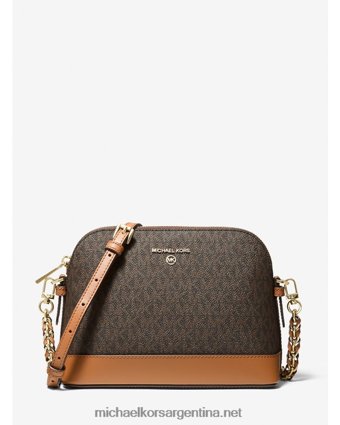 mujer marrón/bellota bandolera grande con cúpula del logo Michael Kors T46HB0934