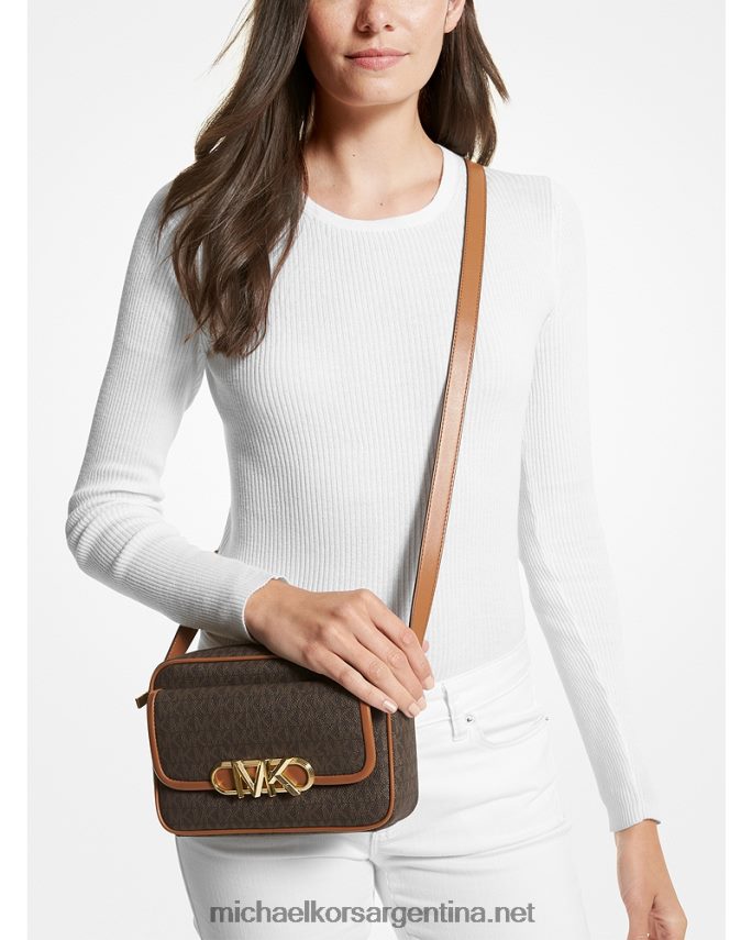 mujer marrón/bellota bolsa crossbody Parker mediana con logo Michael Kors T46HB0693