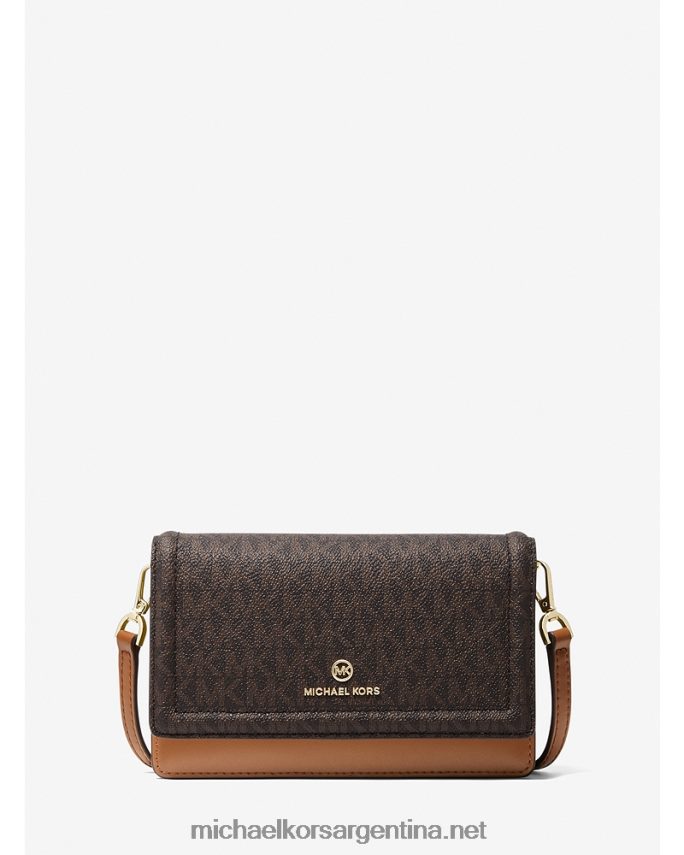 mujer marrón/bellota bolsa crossbody convertible jet set pequeña con logo Michael Kors T46HB0756