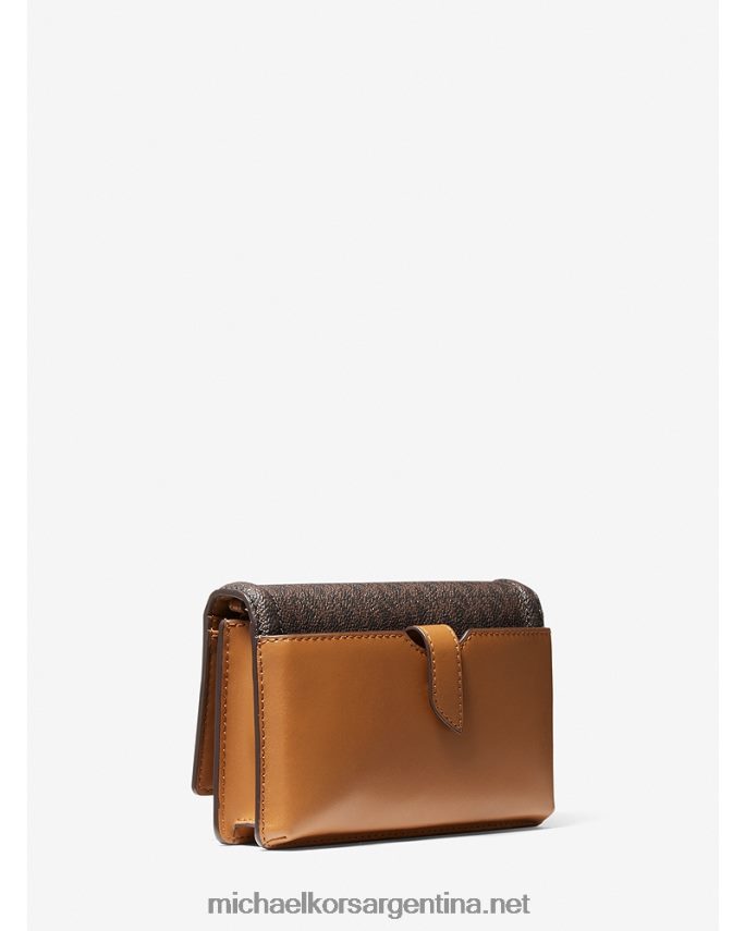 mujer marrón/bellota bolsa crossbody convertible jet set pequeña con logo Michael Kors T46HB0756