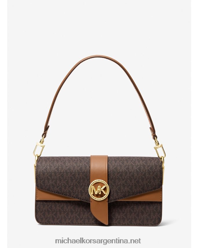 mujer marrón/bellota bolsa de hombro Greenwich mediana con logo Michael Kors T46HB0929