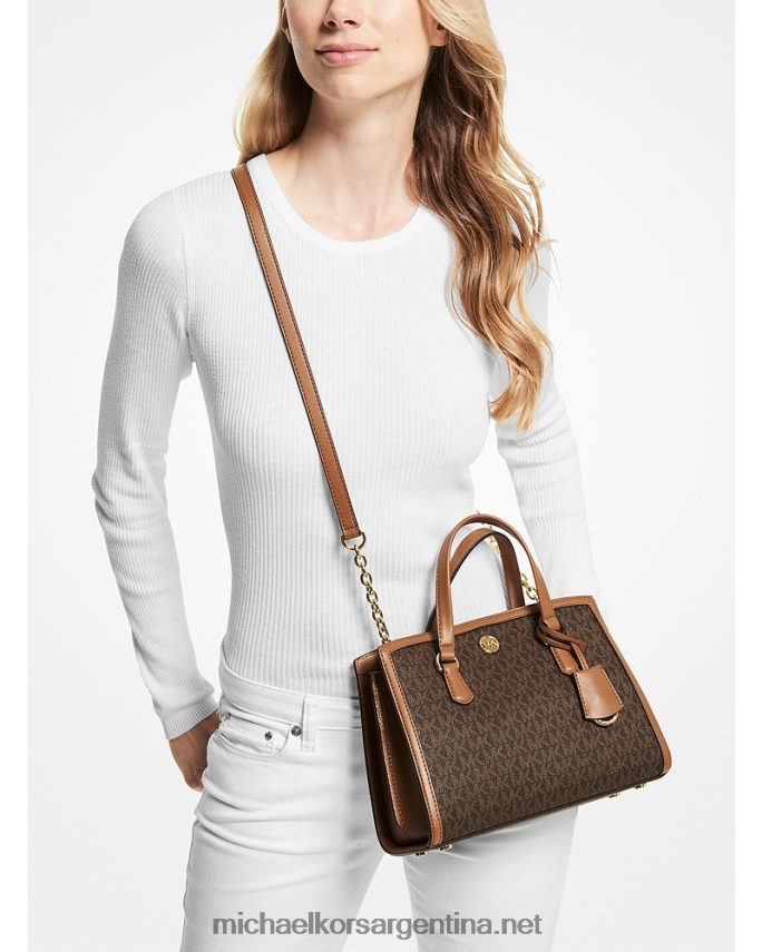 mujer marrón/bellota bolsa messenger Chantal pequeña con logo Michael Kors T46HB0924