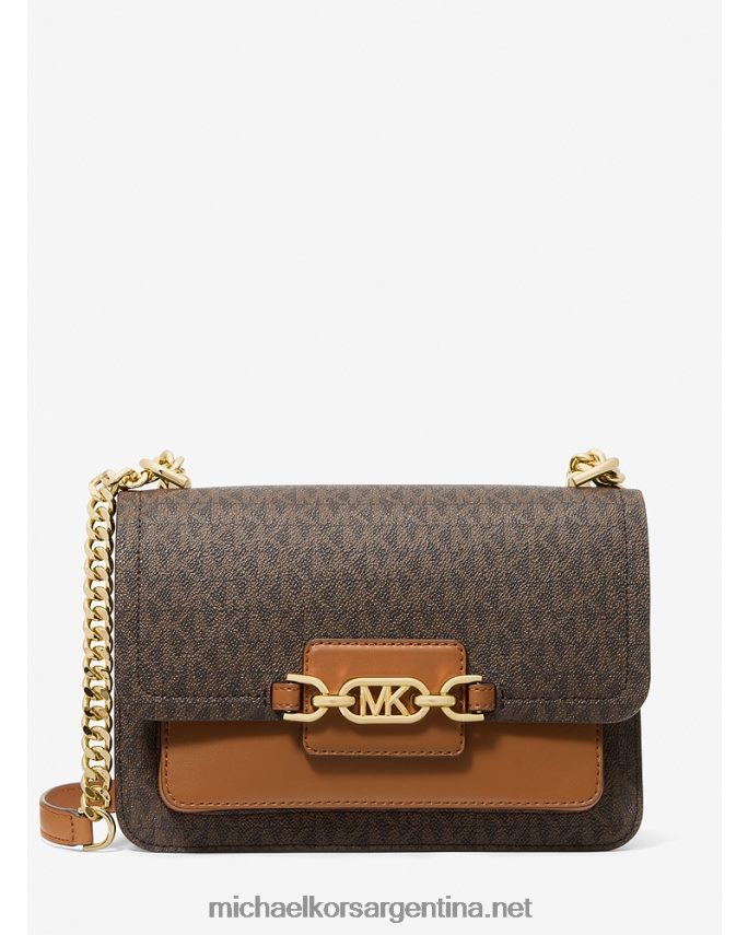 mujer marrón/bellota bolso de hombro jaspeado con logo grande Michael Kors T46HB0834