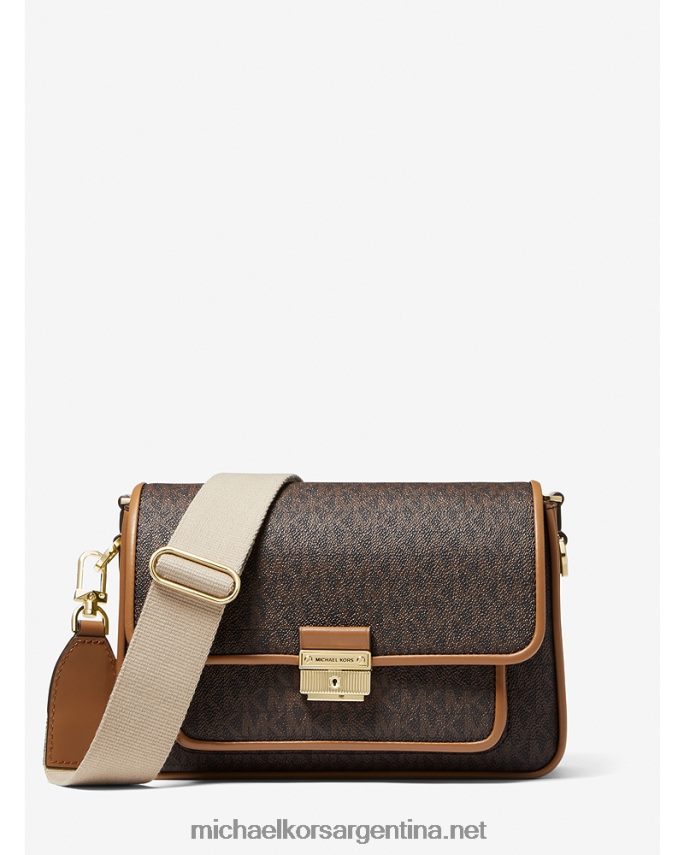 mujer marrón/bellota bolso messenger bradshaw mediano con logo y piel Michael Kors T46HB0966