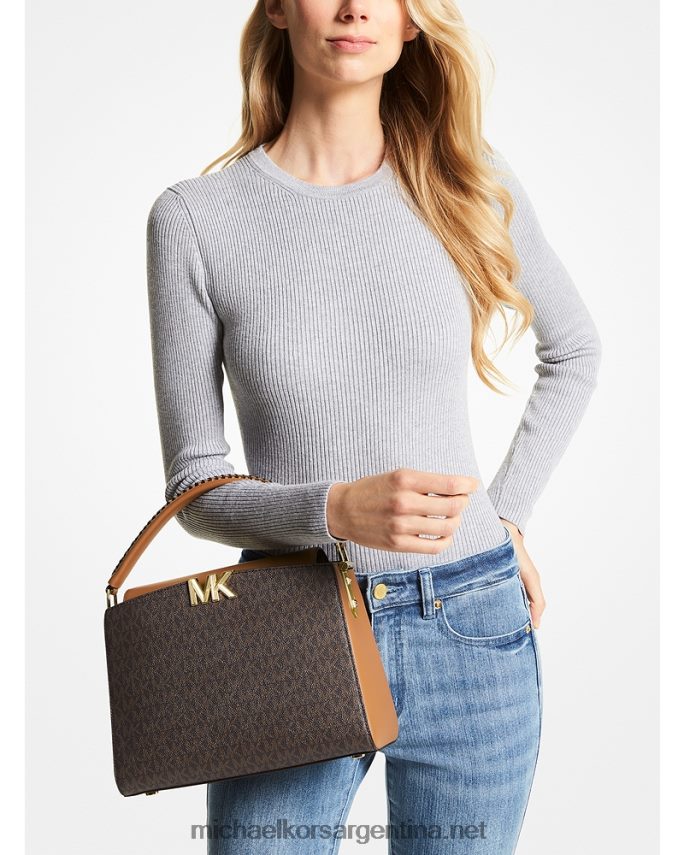 mujer marrón/bellota cartera karlie mediana con logo Michael Kors T46HB0961