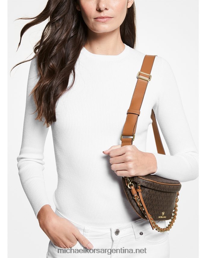 mujer marrón/bellota mochila slater extrapequeña con logo Michael Kors T46HB0708