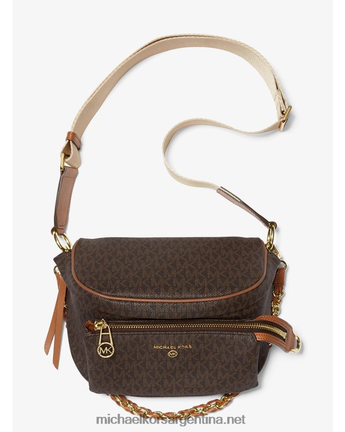 mujer marrón/bellota riñonera slater mediana con logo Michael Kors T46HB0959