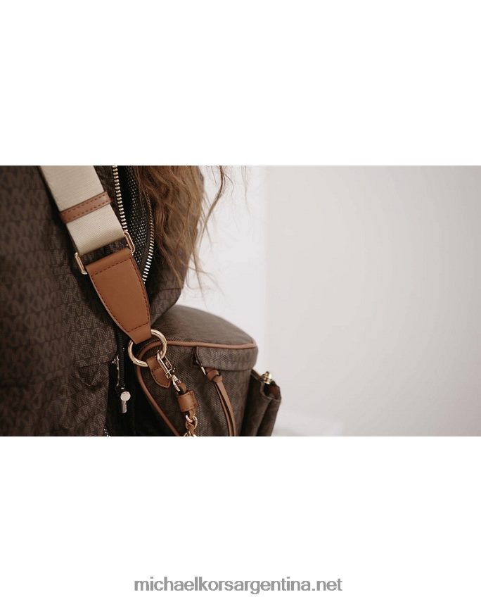 mujer marrón/bellota riñonera slater mediana con logo Michael Kors T46HB0959