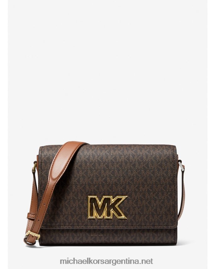 mujer marrón bolsa messenger mimi mediana con logo Michael Kors T46HB0947