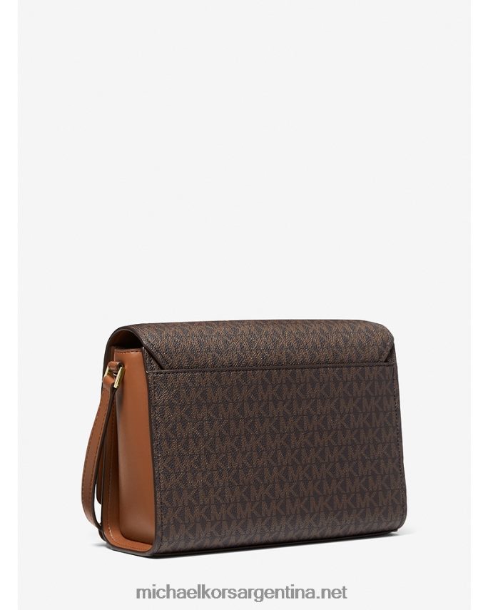 mujer marrón bolsa messenger mimi mediana con logo Michael Kors T46HB0947