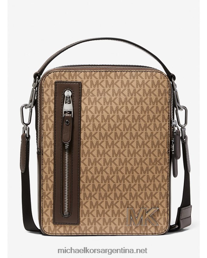 mujer marrón/camello bolsa de viaje con logo de Hudson Michael Kors T46HB0956