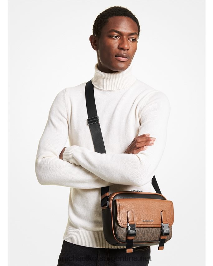 mujer marrón/multi bolsa crossbody hudson grande de piel Michael Kors T46HB01006