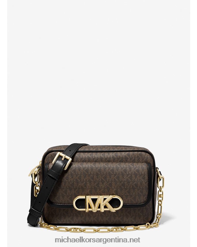 mujer marrón/negro bolsa crossbody Parker mediana con logo Michael Kors T46HB0691