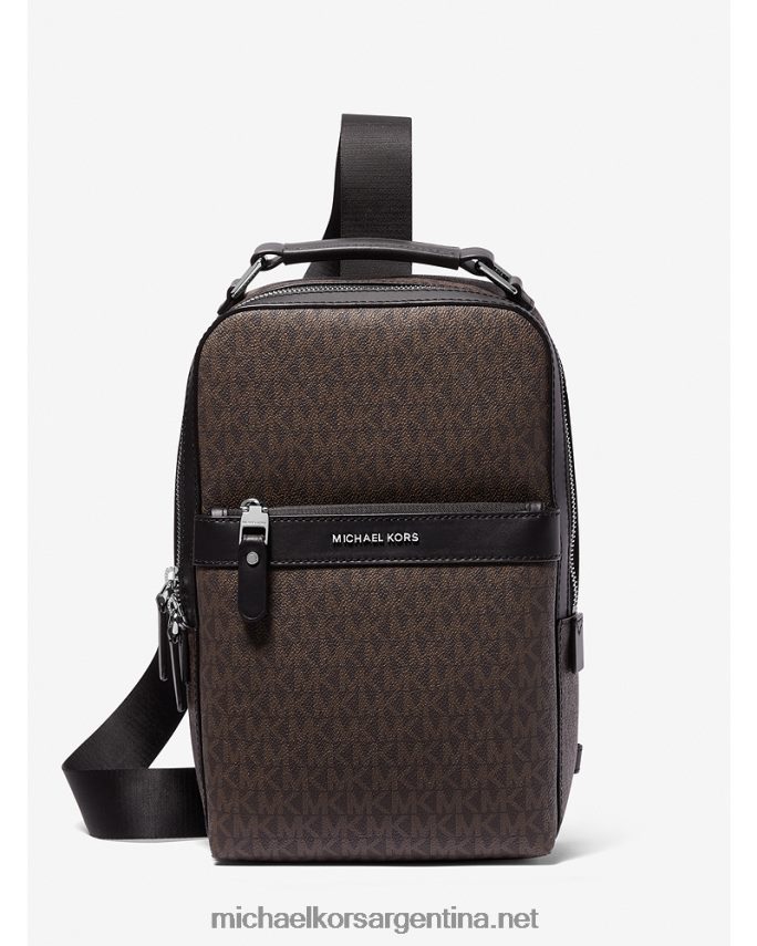 mujer marrón/negro riñonera con logo de Hudson Michael Kors T46HB0833