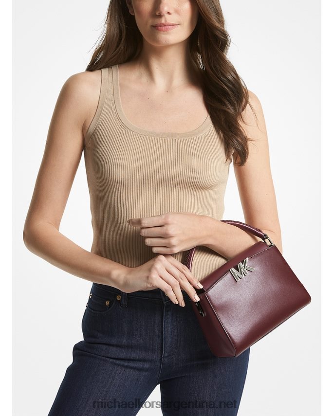 mujer merlot bolsa crossbody karlie pequeña de piel Michael Kors T46HB0896