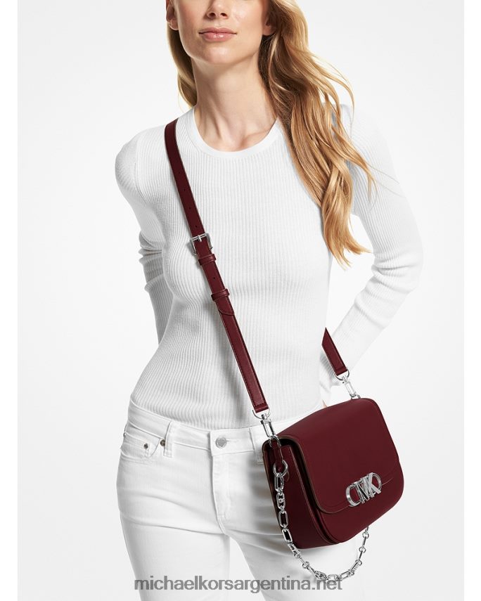 mujer merlot bolso messenger parker mediano de piel Michael Kors T46HB0699