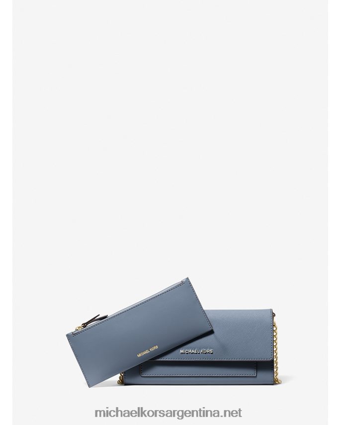 mujer mezclilla bolsa crossbody convertible 2 en 1 jet set mediana de piel saffiano Michael Kors T46HB0731