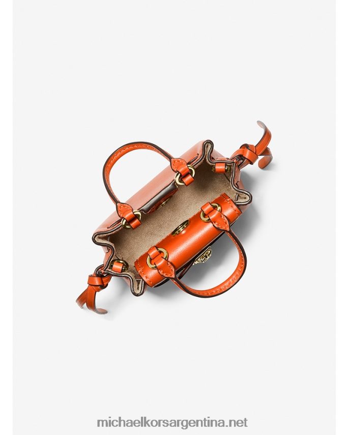 mujer naranja óptica bolsa crossbody hamilton Legacy de microcuero con cinturón Michael Kors T46HB0651