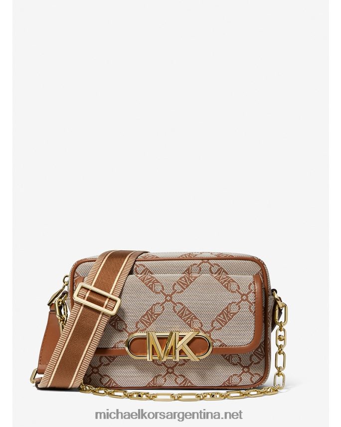 mujer natural/equipaje bolsa crossbody parker mediana con logo imperio en jacquard Michael Kors T46HB0844