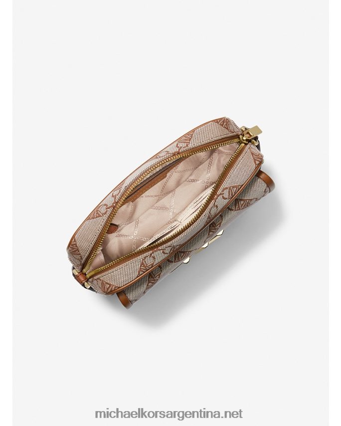 mujer natural/equipaje bolsa crossbody parker mediana con logo imperio en jacquard Michael Kors T46HB0844