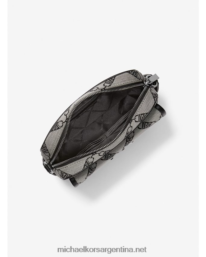 mujer natural/negro bolsa crossbody parker mediana con logo imperio en jacquard Michael Kors T46HB0842