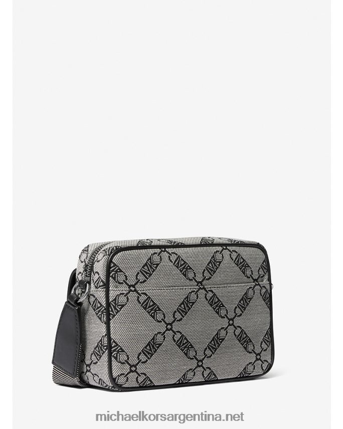 mujer natural/negro bolsa crossbody parker mediana con logo imperio en jacquard Michael Kors T46HB0842