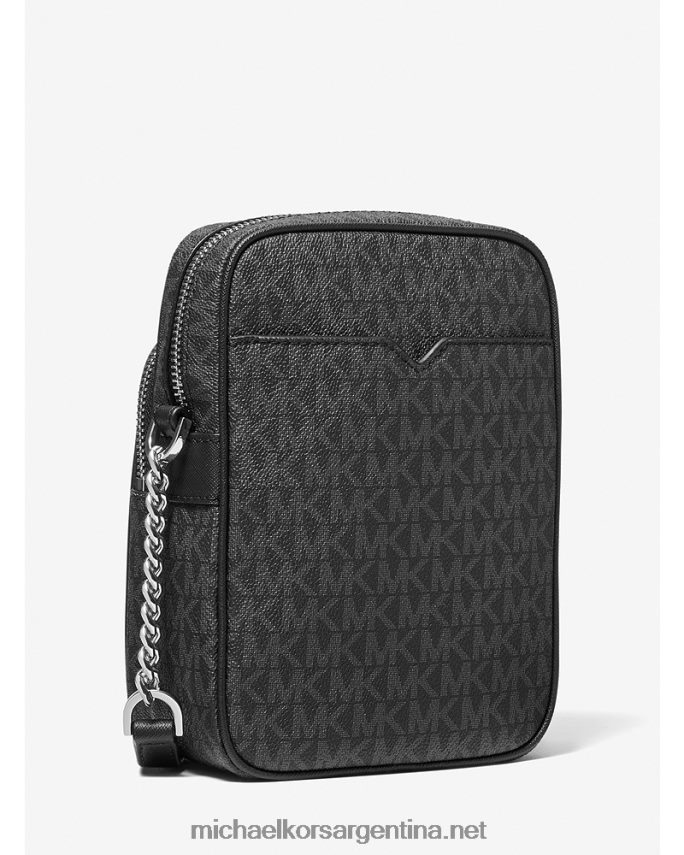 mujer negro bandolera Jet Set Travel mediana con logo Michael Kors T46HB01008