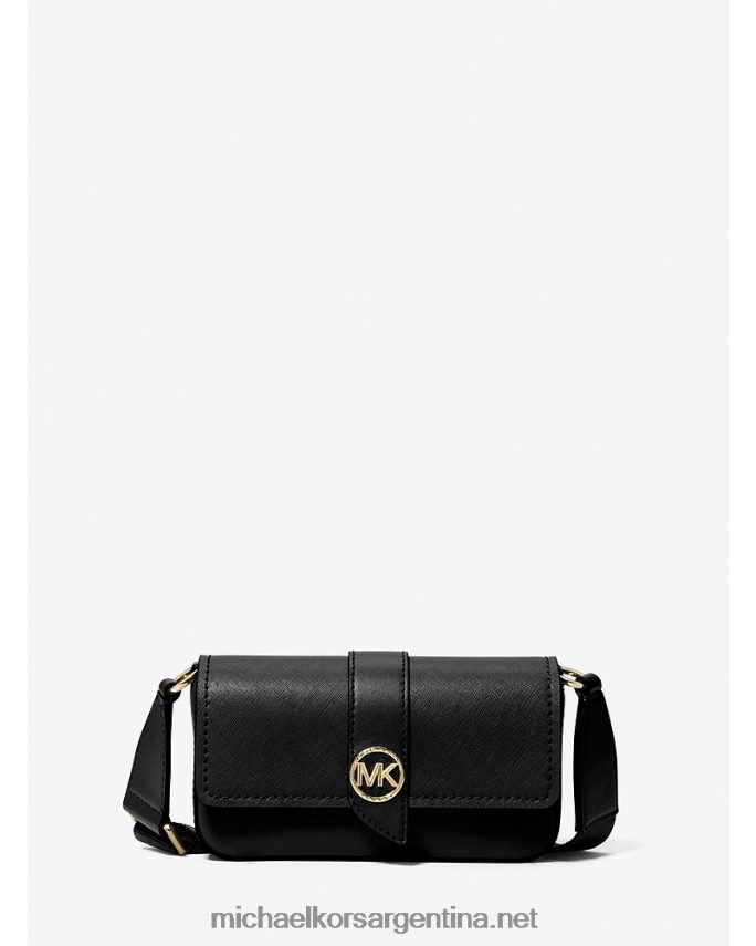 mujer negro bandolera greenwich extrapequeña de piel saffiano Michael Kors T46HB0858