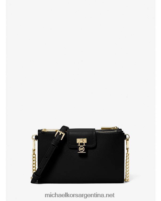 mujer negro bandolera ruby ​​pequeña de piel saffiano Michael Kors T46HB0735