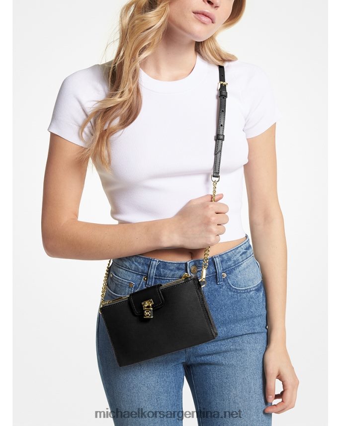 mujer negro bandolera ruby ​​pequeña de piel saffiano Michael Kors T46HB0735