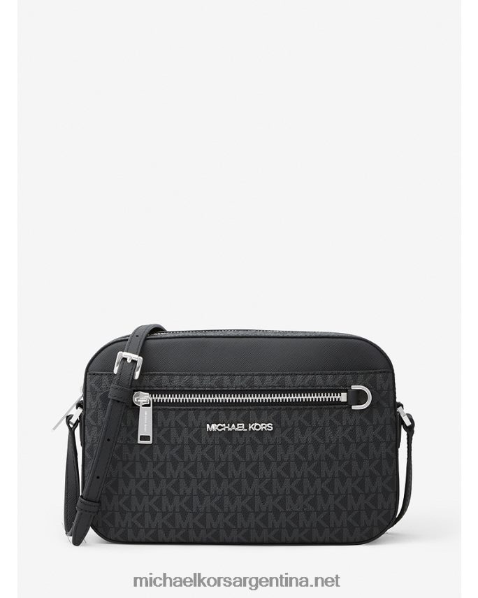 mujer negro bolsa crossbody Jet Set grande con logo Michael Kors T46HB01007