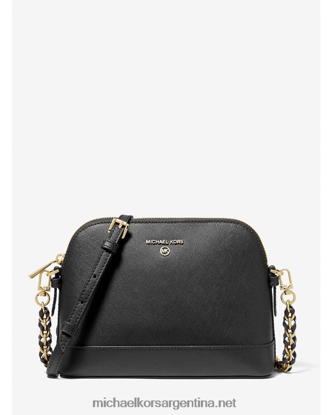 mujer negro bolsa crossbody cúpula grande de piel saffiano Michael Kors T46HB01016