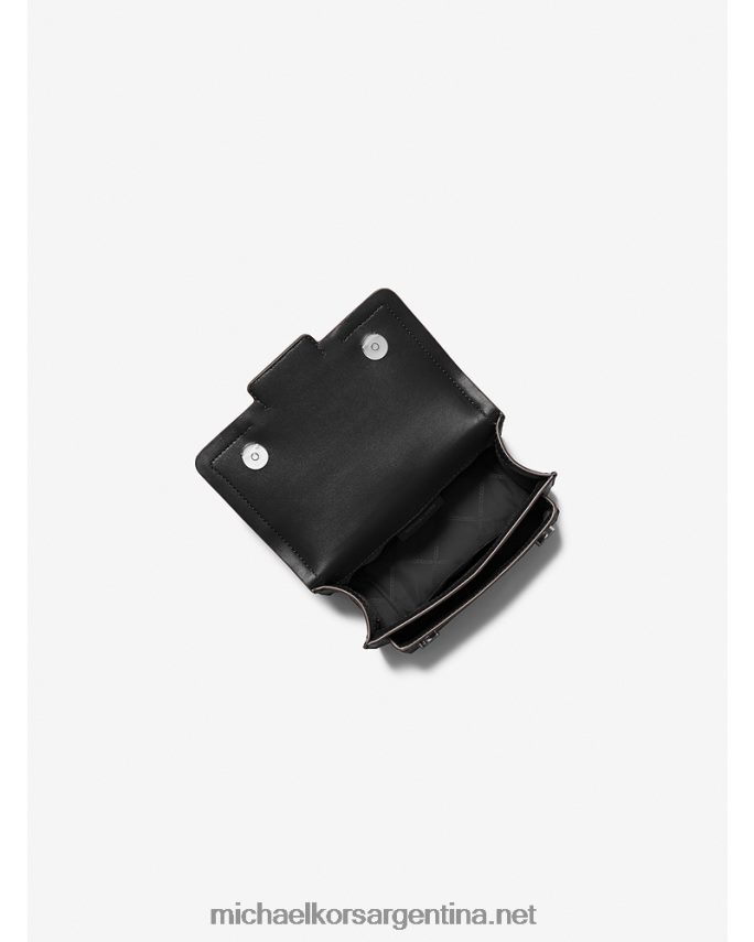 mujer negro bolsa crossbody extrapequeña de piel jaspeada Michael Kors T46HB0716