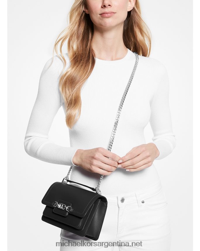 mujer negro bolsa crossbody extrapequeña de piel jaspeada Michael Kors T46HB0716