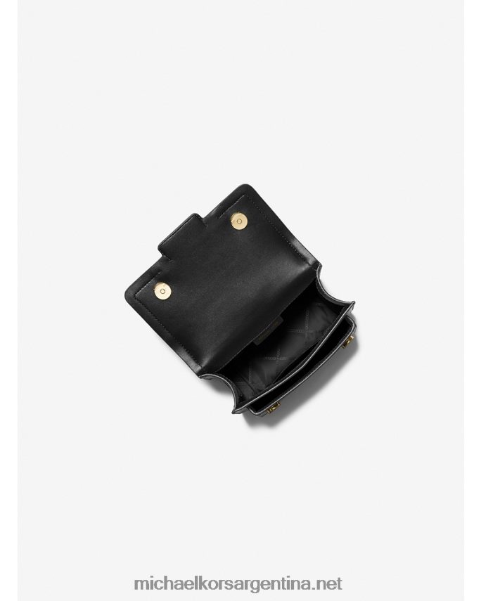 mujer negro bolsa crossbody extrapequeña de piel jaspeada Michael Kors T46HB0981