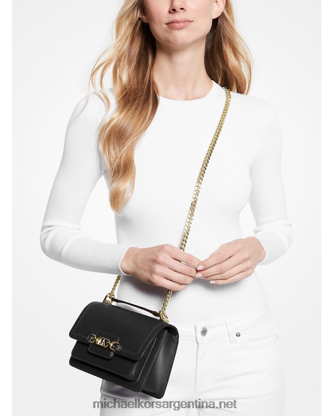 mujer negro bolsa crossbody extrapequeña de piel jaspeada Michael Kors T46HB0981