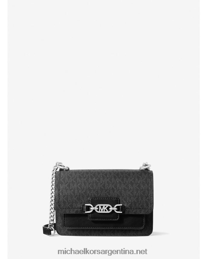 mujer negro bolsa crossbody extrapequeña jaspeada con logo Michael Kors T46HB0950