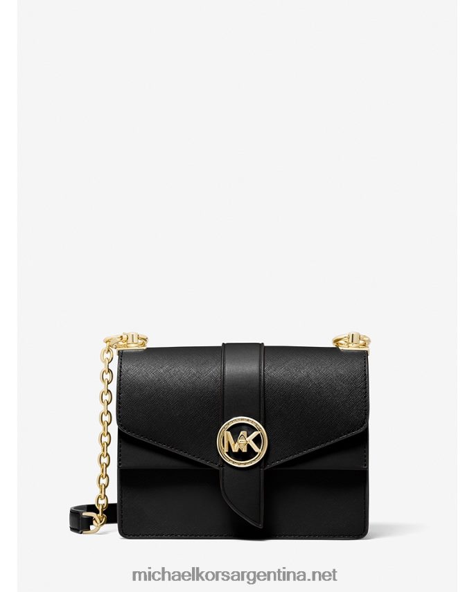 mujer negro bolsa crossbody greenwich pequeña de piel saffiano Michael Kors T46HB0970